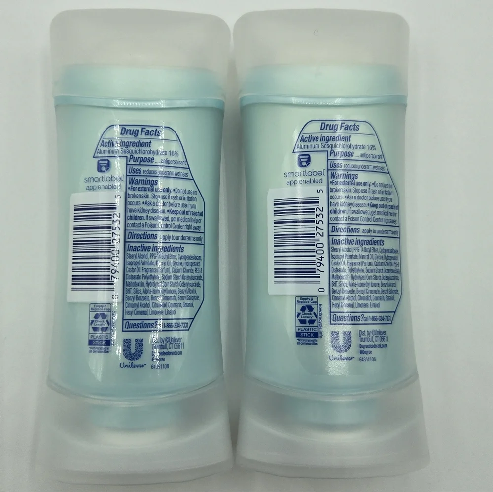 2 x Degree Advanced Antiperspirant Deodorant - 2.6 oz Each - Sheer Powder